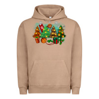 Pigment Burro christmas trees with basketball Urban Hoodie - Zillion Design Studio