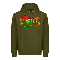 Army Green love my roots juneteenth Premium Hoodie - texasbilliewilder