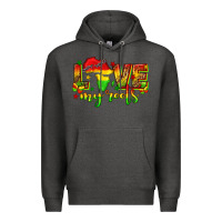 Charcoal Heather love my roots juneteenth Premium Hoodie - texasbilliewilder
