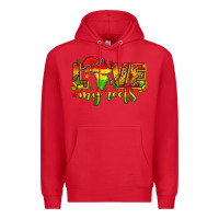 Red love my roots juneteenth Premium Hoodie - texasbilliewilder