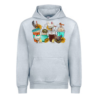 Heather Grey chicken coffee cups Urban Hoodie - texasbilliewilder