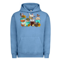 Pigment Pebble Blue chicken coffee cups Urban Hoodie - texasbilliewilder