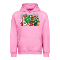 Fuchsia Pink christmas trees with baseball Urban Hoodie - Zillion Design Studio