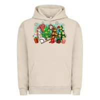 Pigment French Oak christmas trees with baseball Urban Hoodie - Zillion Design Studio