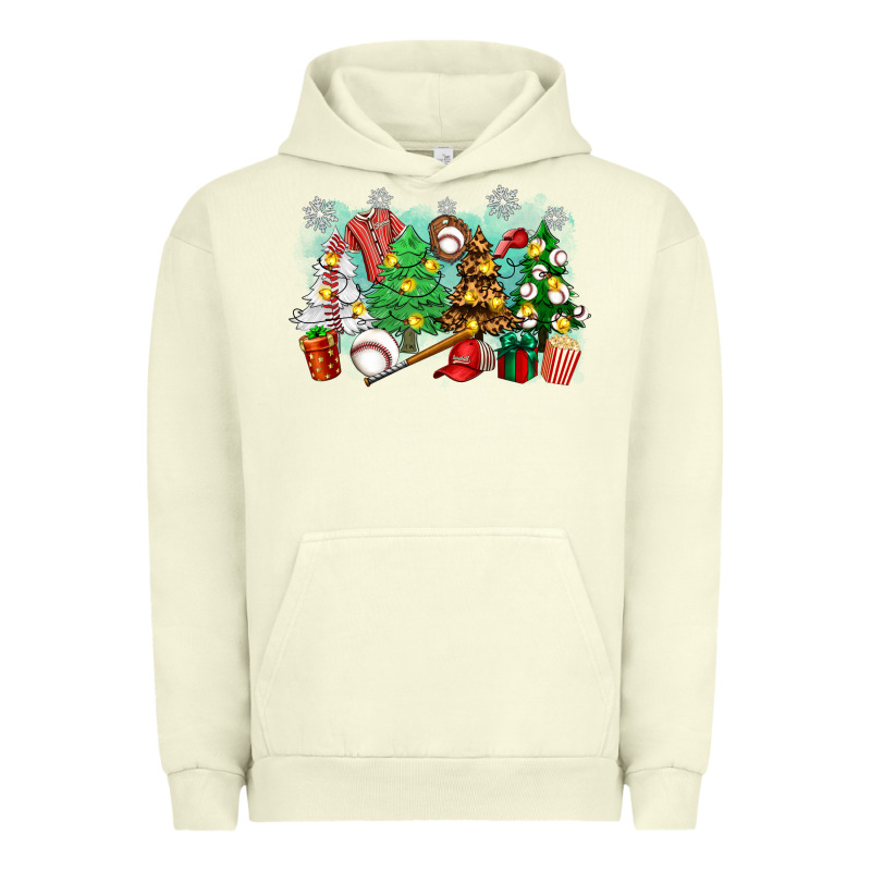 Christmas Trees With Baseball Urban Hoodie by Zillion Design Studio | Teevron