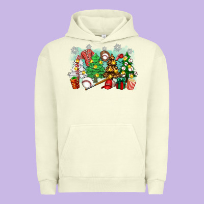 Christmas Trees With Baseball Urban Hoodie Designed By Zillion Design Studio