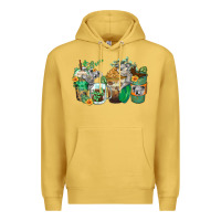 Antique Gold koala coffee cups Premium Hoodie - Zillion Design Studio