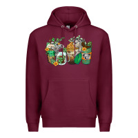 Burgundy koala coffee cups Premium Hoodie - Zillion Design Studio