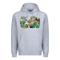 Heather Grey koala coffee cups Premium Hoodie - Zillion Design Studio