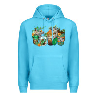Ocean Blue koala coffee cups Premium Hoodie - Zillion Design Studio