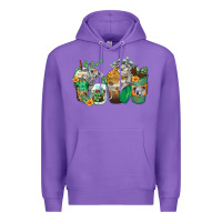 Purple koala coffee cups Premium Hoodie - Zillion Design Studio