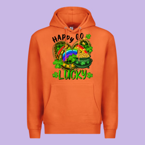 Happy Go Lucky Pot Of Gold And Rainbow Heart Premium Hoodie Designed By Ranaportraitstore