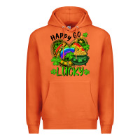 Carrot Happy Go Lucky Pot Of Gold And Rainbow Heart Premium Hoodie - RanaPortraitStore
