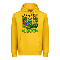 Lemon Happy Go Lucky Pot Of Gold And Rainbow Heart Premium Hoodie - RanaPortraitStore