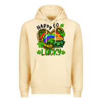 Pina Colada Happy Go Lucky Pot Of Gold And Rainbow Heart Premium Hoodie - RanaPortraitStore