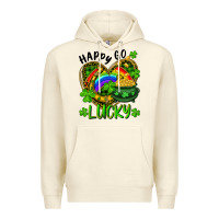 Sandshell Happy Go Lucky Pot Of Gold And Rainbow Heart Premium Hoodie - RanaPortraitStore