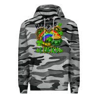 Slate Camo Happy Go Lucky Pot Of Gold And Rainbow Heart Premium Hoodie - RanaPortraitStore
