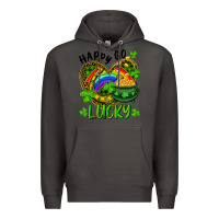 Smoke Happy Go Lucky Pot Of Gold And Rainbow Heart Premium Hoodie - RanaPortraitStore