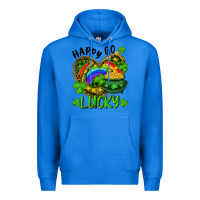 True Royal Happy Go Lucky Pot Of Gold And Rainbow Heart Premium Hoodie - RanaPortraitStore