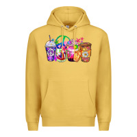 Antique Gold hippie coffee cups Premium Hoodie - Zillion Design Studio