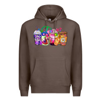 Coffee hippie coffee cups Premium Hoodie - Zillion Design Studio
