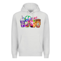 Dove Grey hippie coffee cups Premium Hoodie - Zillion Design Studio
