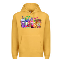 Mustard hippie coffee cups Premium Hoodie - Zillion Design Studio