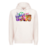 Pale Pink hippie coffee cups Premium Hoodie - Zillion Design Studio