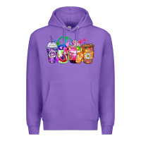 Purple hippie coffee cups Premium Hoodie - Zillion Design Studio