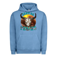 Pigment Pebble Blue cant be tamed Urban Hoodie - texasbilliewilder