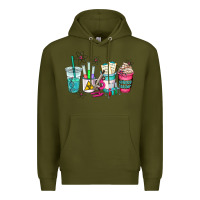 Army Green science teacher coffee cups Premium Hoodie - AdoDesignShop