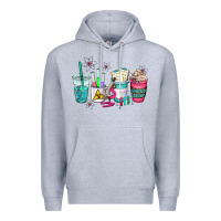 Heather Grey science teacher coffee cups Premium Hoodie - AdoDesignShop