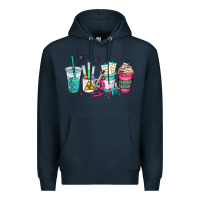 Navy science teacher coffee cups Premium Hoodie - AdoDesignShop