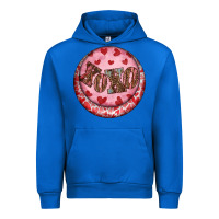 Cobalt Western valentine's day xoxo round earrings Urban Hoodie - RanaPortraitStore