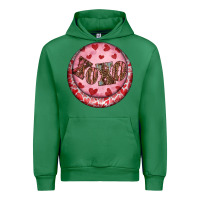 Emerald Western valentine's day xoxo round earrings Urban Hoodie - RanaPortraitStore
