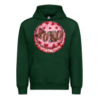 Forest Green Western valentine's day xoxo round earrings Urban Hoodie - RanaPortraitStore