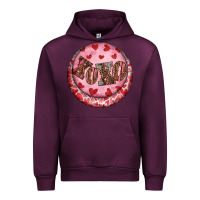 Mauve Wine Western valentine's day xoxo round earrings Urban Hoodie - RanaPortraitStore