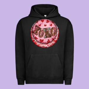 Western Valentine's Day Xoxo Round Earrings Urban Hoodie Designed By Ranaportraitstore