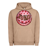 Pigment Burro Western valentine's day xoxo round earrings Urban Hoodie - RanaPortraitStore
