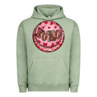 Pigment Oil Green Western valentine's day xoxo round earrings Urban Hoodie - RanaPortraitStore