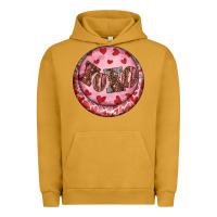 Pigment Peanut Butter Western valentine's day xoxo round earrings Urban Hoodie - RanaPortraitStore