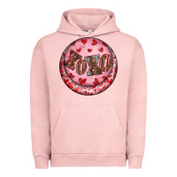 Pigment Salmon Western valentine's day xoxo round earrings Urban Hoodie - RanaPortraitStore