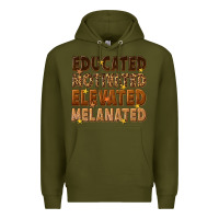 Army Green melanin educated motivated elevated melanated Premium Hoodie - texasbilliewilder