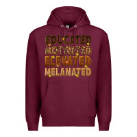 Burgundy melanin educated motivated elevated melanated Premium Hoodie - texasbilliewilder