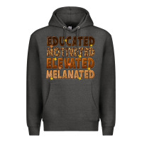 Charcoal Heather melanin educated motivated elevated melanated Premium Hoodie - texasbilliewilder