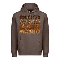 Coffee melanin educated motivated elevated melanated Premium Hoodie - texasbilliewilder