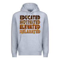 Heather Grey melanin educated motivated elevated melanated Premium Hoodie - texasbilliewilder