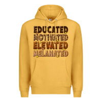 Mustard melanin educated motivated elevated melanated Premium Hoodie - texasbilliewilder