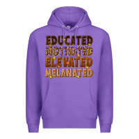 Purple melanin educated motivated elevated melanated Premium Hoodie - texasbilliewilder