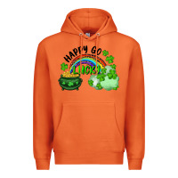 Carrot Happy Go Lucky Rainbow Shamrocks And Pot Of Gold Premium Hoodie - RanaPortraitStore